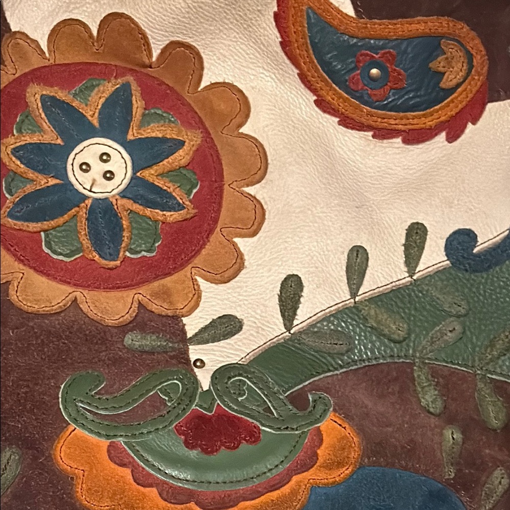 Lucky Brand Suede Colorful Floral Women's Bag - Picture 9 of 9
